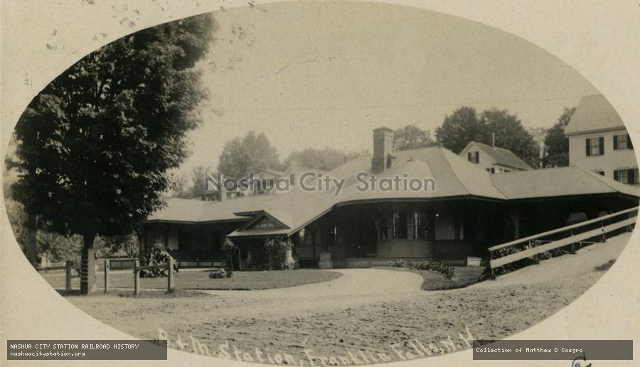 Postcard: Boston & Maine Station, Franklin Falls, New Hampshire